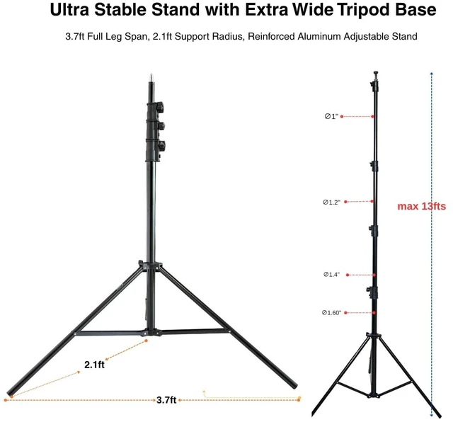 Alt view image 4 of 5 - Fotoleey 13 ft Heavy Duty Tripod for Xbotgo Falcon/Chameleon/Lights