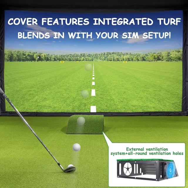 Alt view image 5 of 5 - Metal Golf Simulator Projector Cover - Floor Mounted Enclosure for LED Projectors with Cooling Fan - Durable Protection for Your Golf Simulation.Ideal Golf Gift
