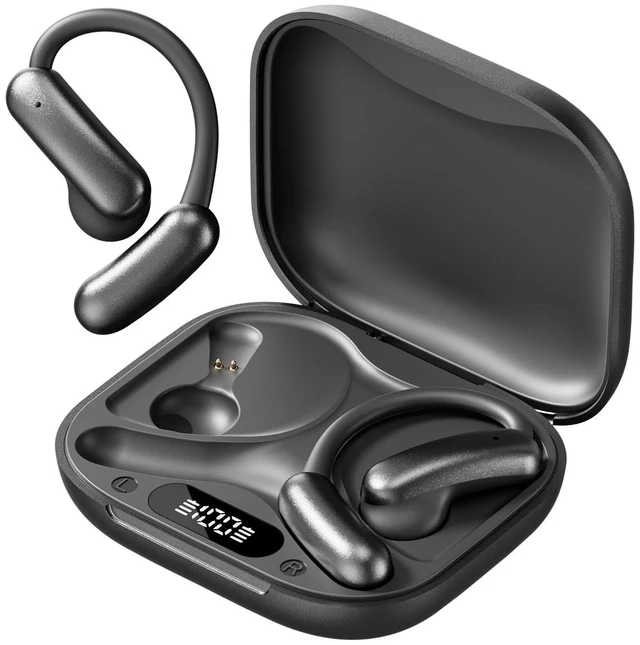 Main image of OceanSounds Open Ear Headphones, Bluetooth 5.4 Wireless Earbuds with Mic, Lightweight Ear Hook Sports Headphones, LED Display Charging Case, IPX5 Waterproof for Running, Workout, Cycling (Dark