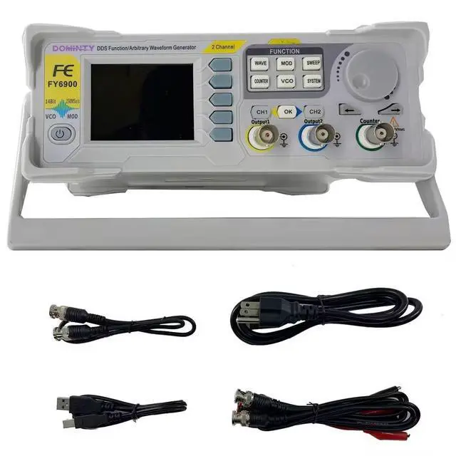 Alt view image 6 of 7 - Function Generator AC100-240V FY6900 60MHz Double Channel DDS Function Arbitrary Waveform Signal Generator Frequency Meter 250MSa/s Sine Square/Triangle/Pulse/Sawtooth Wave/Staircase Wave