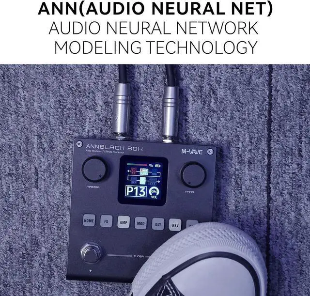 Alt view image 7 of 7 - ANN Blackbox Guitar Pedal 80 Editable Presets Reverb Delay Boost Black Box with 6 Effect Modules AMP CAB BT Audio With APP Create Paremeters