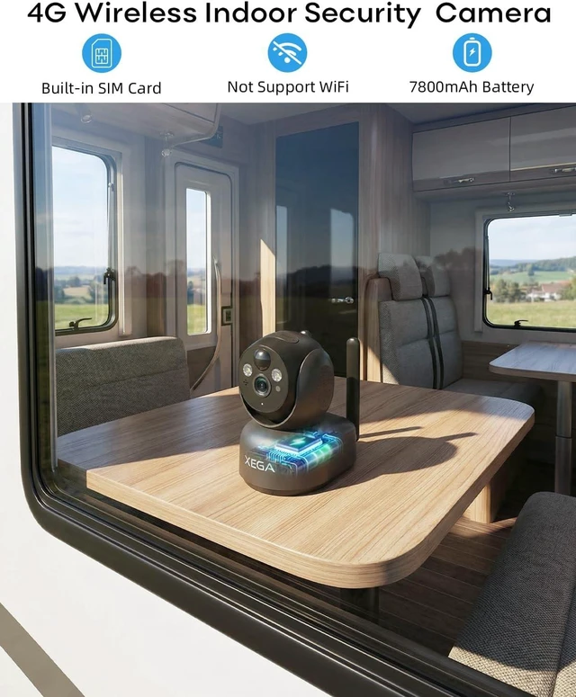 Alt view image 2 of 7 - 2K Portable Battery-Powered 4G Cellular Wireless Security Camera