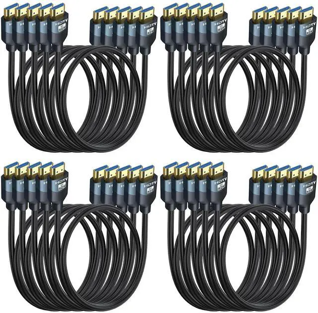 Main image of 8K HDMI 2.1 Cables 3 FT, 20-Pack, High Speed HDMI ARC/eARC Cable 48Gbps, 8K@60Hz, 4K@144Hz, 1080P@240Hz-HDCP 2.2,3D/HDR for Soundbar, PS5/4, Xbox, Roku, Cinema, TV, Computer, Monitor & More