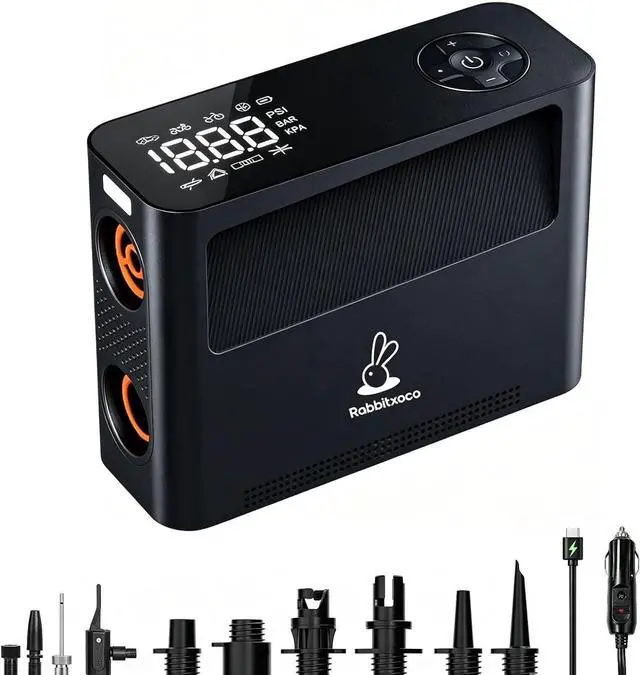 Main image of Paddle Board Electric Pump 150PSI, 4X Faster Rechargeable SUP Pump, Inflator Deflator, Auto Off Portable Air Compressor for Tires, Bikes, Inflatables,Tents, Air Mattess, Kayak