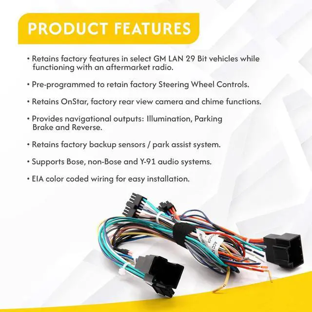 Alt view image 2 of 4 - CRUX SOOGM-16 Radio Replacement Interface to retain OnStar & Steering Wheel Control Functionality in Select GM LAN 29-Bit Vehicles