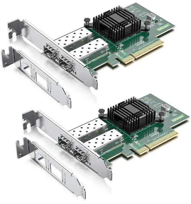 Main image of 10Gb PCI-E NIC Network Card, Dual SFP+ Port,with 82599ES Controller,PCI Express Ethernet LAN Adapter Support Windows Server/Linux/VMware,Compare to X520-DA2(E10G42BTDA),2-Pack