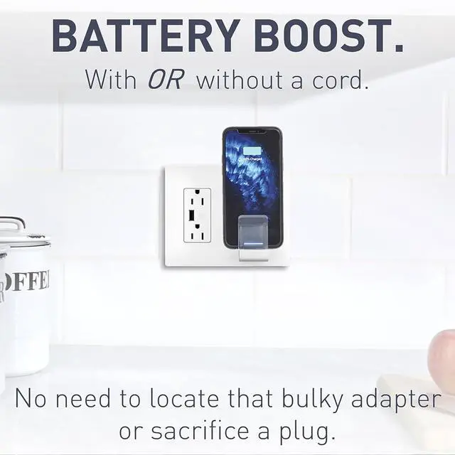Alt view image 4 of 7 - radiant RWC826USBWCCV2 Wireless USB Charger with 15 Amp Tamper Resistant Outlets and Type A USB Charging Port, for All Qi Enabled Smartphones, White (1 Count)