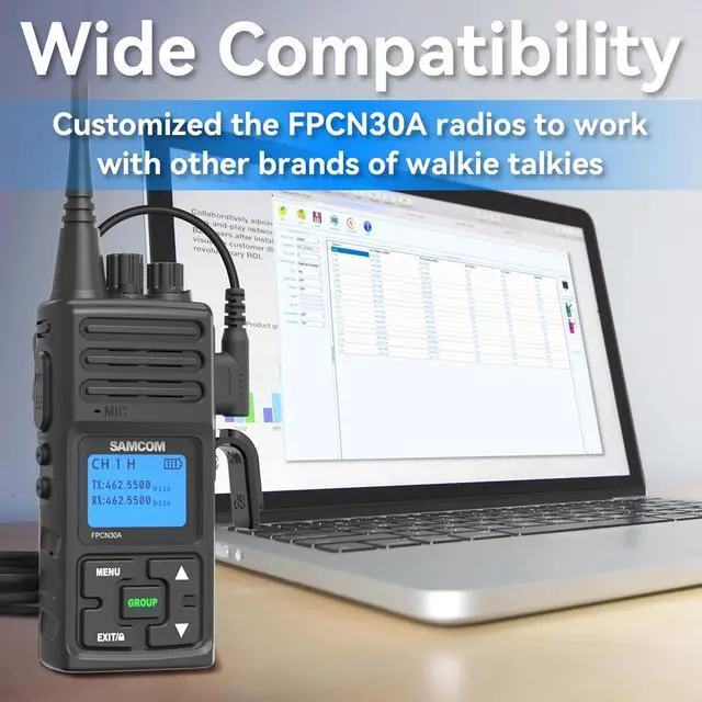 Alt view image 4 of 7 - Two Way Radio with Shoulder Speaker Mic,5W High Power 2 Way Radios Long Range Walkie Talkie Earpiece with Mic for Adults Construction Site School Security Church Industrial (4 Pack)