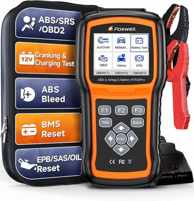 Main image of 2026 2-in-1 NT630 Pro ABS SRS Scan Tool & Battery Tester, Upgraded from NT630 Plus, OBD2 Scanner with 12V Battery Load Analyzer(100-3000CCA), ABS Bleed, BMS/Oil/SAS/EPB Reset, Live Data