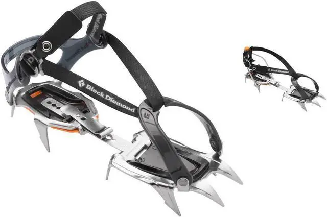 Main image of Black Diamond Contact Strap Crampons | Stainless Steel | 10-Point Design | Lightweight Traction for Mountaineering & Glacier Travel