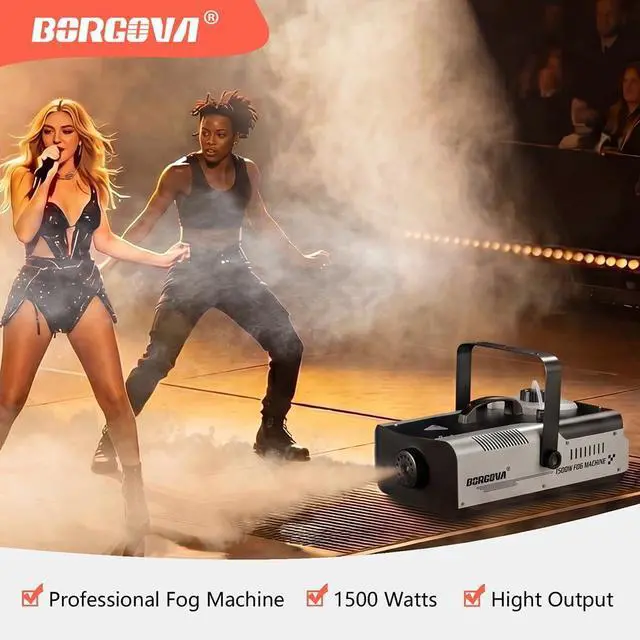 Alt view image 2 of 7 - 1500W Fog Machine 2.2L Wireless Remote Professional Smoke Machine Quick Heat for Halloween Parties Stage Theatre Christmas Events