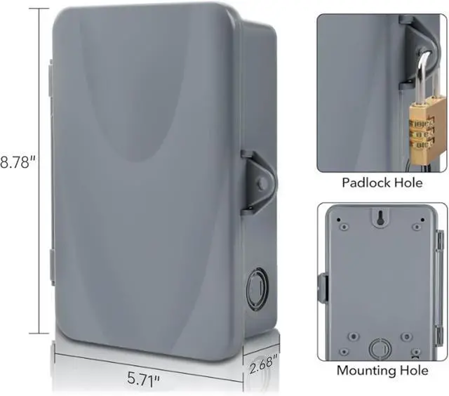 Alt view image 3 of 7 - BN-LINK Pool Pump Timer, Outdoor Smart Wi-Fi Timer Box, 2HP 40A Max, 120, 240, 277 VAC, for Pool Pump, Water Heater, Fans, SPA, Compatible with Smart Phone, Alexa, Google Assistant, ETL Listed