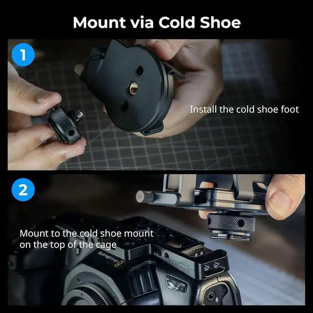 Alt view image 5 of 7 - Universal SSD Holder for MagSafe, SSD Mount Bracket for Samsung T5 T7 SSD, for SanDisk SSD,for iPhone 17/16/15/14, for Camera Cage, with Cold Shoe & Cable Clamp, 40-60mm Wide Clamping - 5196