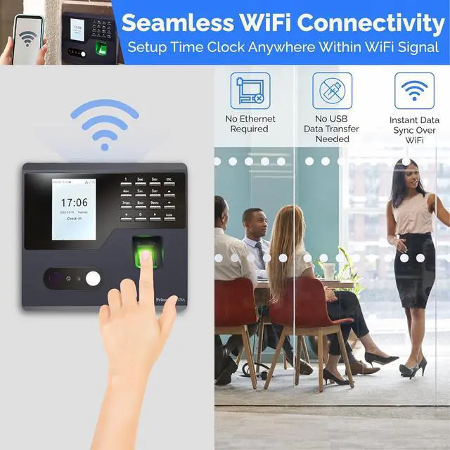 Alt view image 2 of 6 - T349 Time Clock for Small Business | No Monthly Fees Clock in Machine for Employees | Time Card Machine | Time Clock Punch Machine | Timeclocks Small Business | Easy Employee Reporting!