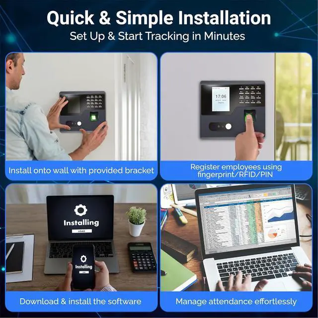 Alt view image 5 of 6 - T349 Time Clock for Small Business | No Monthly Fees Clock in Machine for Employees | Time Card Machine | Time Clock Punch Machine | Timeclocks Small Business | Easy Employee Reporting!