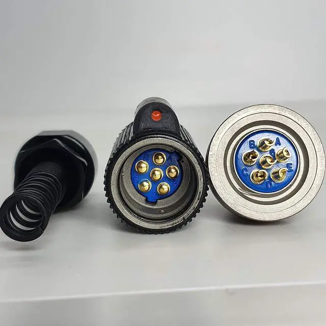 Alt view image 5 of 7 - U-329/U (Injection Body) & U-283/U Audio Connector - 6-Pin Male & Female, MIL-DTL-55116 - Military Radio Handset Plug & Jack for PRC-148, PRC-152 - Waterproof, Made in Korea
