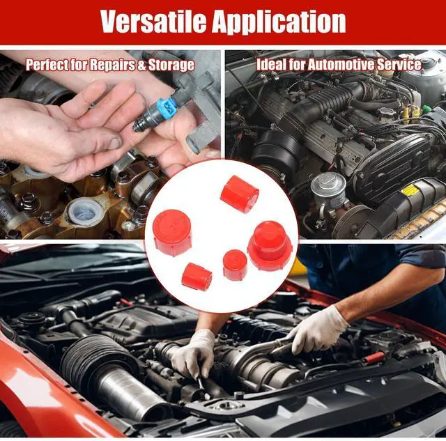 Alt view image 5 of 6 - 144 Pcs Plastic Plugs and Caps Kit, Automotive Cap and Plug Kit for an-3 to AN-12 Fluid Lines, an Caps and Plugs for Servicing Fluid Lines Seals Hoses