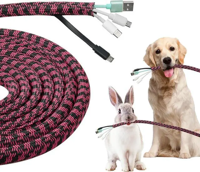 Main image of Cable Sleeve 3/4 Inch x 50FT Self-Wrapping Wire Loom | Cord Organizer and Cord Hider for Desk, TV, PC, Home Office, Automotive Wiring, Black Pink