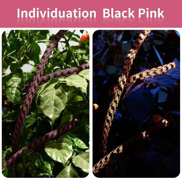 Alt view image 6 of 7 - Cable Sleeve 3/4 Inch x 50FT Self-Wrapping Wire Loom | Cord Organizer and Cord Hider for Desk, TV, PC, Home Office, Automotive Wiring, Black Pink