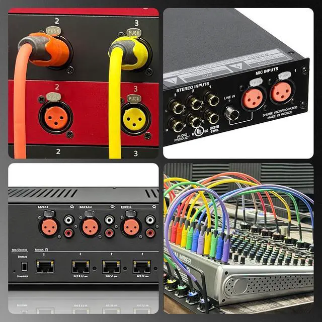 Alt view image 6 of 7 - (10 Colors 6.35mm 1/4" TS Male to XLR Female Panel Mount Cable Set,Professional Audio Patch Cable with Screws for Guitar,Microphone,PA System and Live Sound Equipment-1.0 Feet/10 Pack