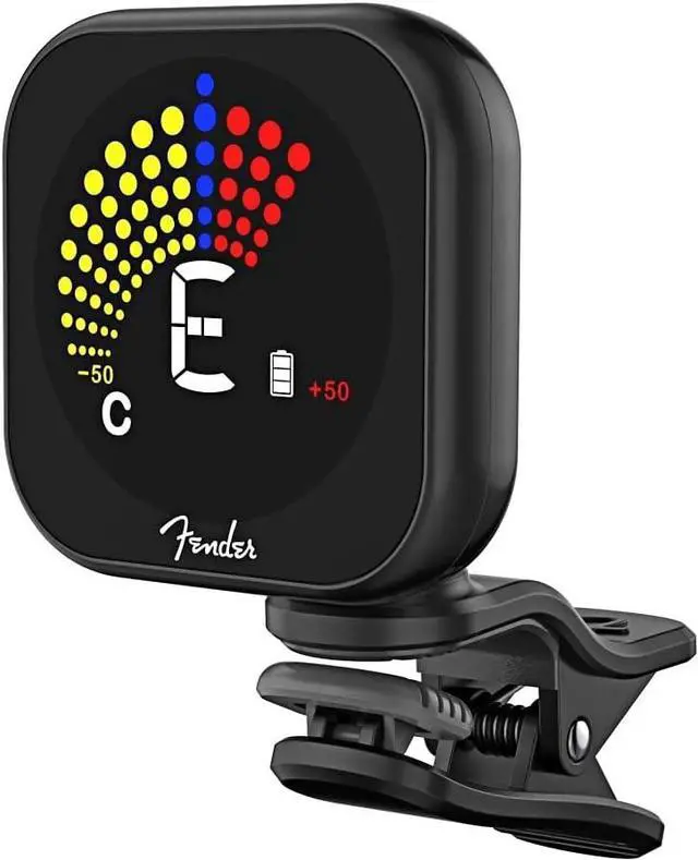 Main image of Flash 2.0 Guitar Tuner Clip On, Rechargeable Guitar Tuner for 6 Strings, Battery and Micro USB Audio Charger Included, 4x3x2 Inches, 1 Count,Black