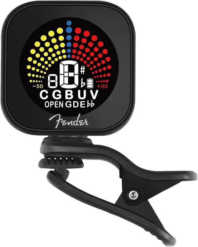 Alt view image 2 of 6 - Flash 2.0 Guitar Tuner Clip On, Rechargeable Guitar Tuner for 6 Strings, Battery and Micro USB Audio Charger Included, 4x3x2 Inches, 1 Count,Black
