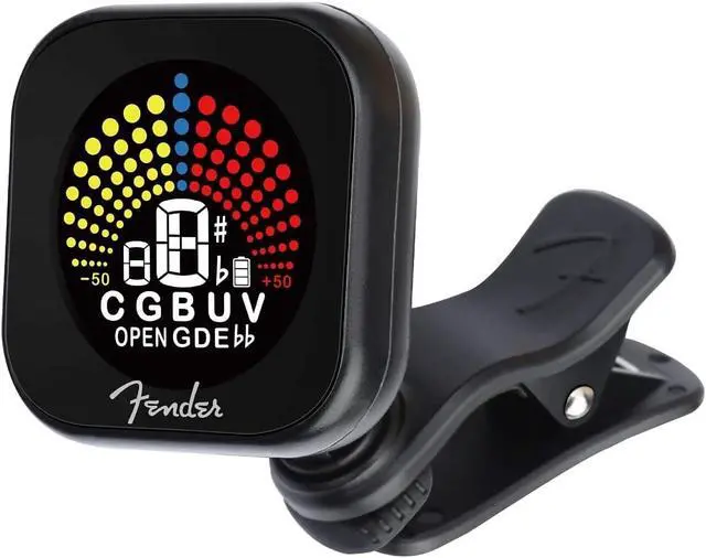 Alt view image 4 of 6 - Flash 2.0 Guitar Tuner Clip On, Rechargeable Guitar Tuner for 6 Strings, Battery and Micro USB Audio Charger Included, 4x3x2 Inches, 1 Count,Black