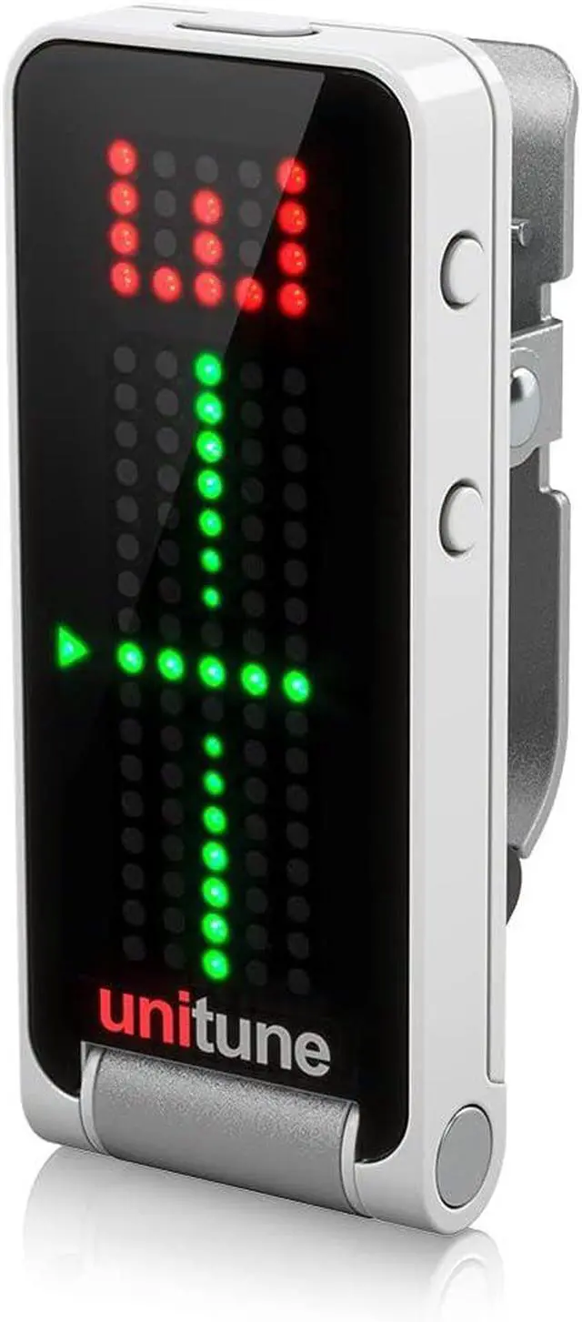 Alt view image 3 of 7 - UNITUNE CLIP Clip-On Tuner with Strobe and Chromatic Modes and 108 LED Matrix Display for Uncompromised Tuning Quality