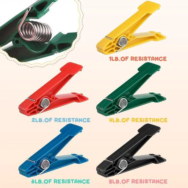 Alt view image 3 of 7 - 20 Pcs Graded Pinch Pin Exerciser Finger Thumb Exerciser Finger Strengthener Pinch Clips for Conditioning Grip Strength Trainer, Assorted Colors