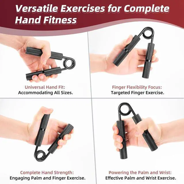 Alt view image 4 of 7 - Hand Grip Strengthener Set, 6-Pack 50LB to 300LB Hand Grips Finger Strengthener, Heavy-Duty Grip Strength Trainer with Protective Foam for Forearm Exercise, Hand Gripper, Hand Therapy