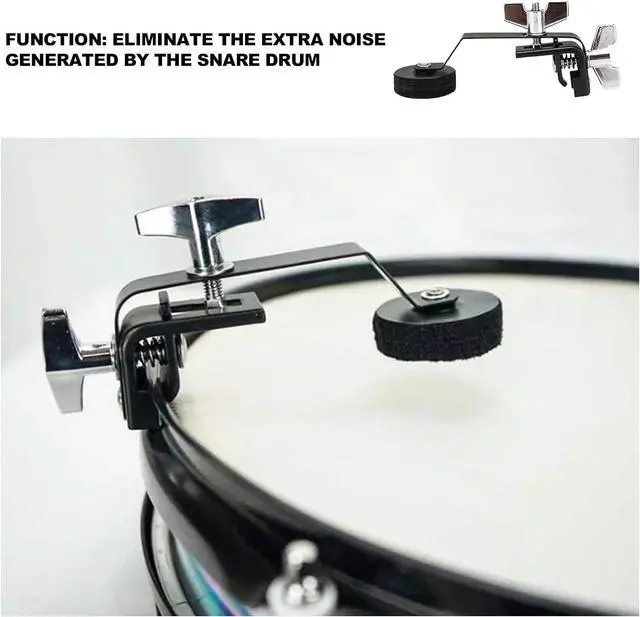 Alt view image 2 of 6 - 4PCS Metal Drum Damper Mute Silencer Drum Damper Mute Silencer For Snare Drum 12 Inches & 14 Inches & 16 Inches Black