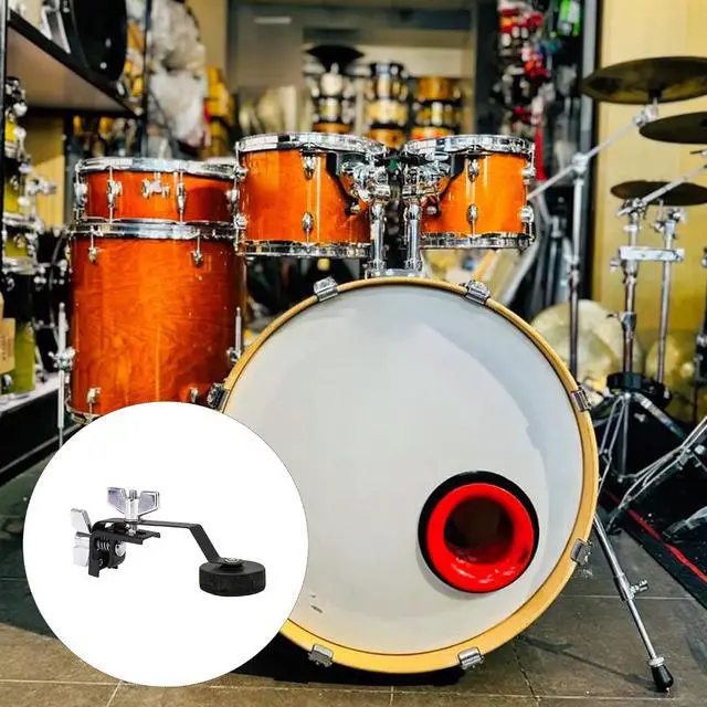 Alt view image 5 of 6 - 4PCS Metal Drum Damper Mute Silencer Drum Damper Mute Silencer For Snare Drum 12 Inches & 14 Inches & 16 Inches Black