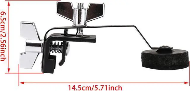 Alt view image 6 of 6 - 4PCS Metal Drum Damper Mute Silencer Drum Damper Mute Silencer For Snare Drum 12 Inches & 14 Inches & 16 Inches Black