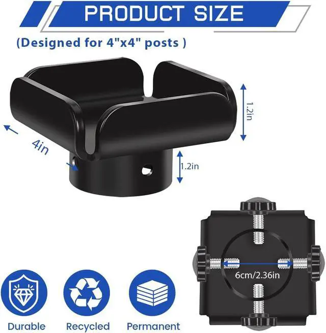 Alt view image 2 of 7 - 2 Pack Bottle Jack to Post Adaptor with Centering Pin, Steel Bridge Jack Stand Adaptor for 4x4 Wood Beams, Compatible with Most Bottle Jacks, Jack Accessories for Wood Beams to Prevent Splitting