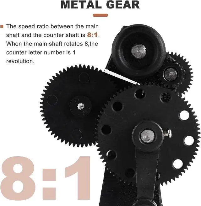 Alt view image 4 of 6 - Manual Coil Winding Machine 1/16"- 1/2" Hand Coil Winder with Counter for Spirals, Motor Coil, Guitar Pickup Coils