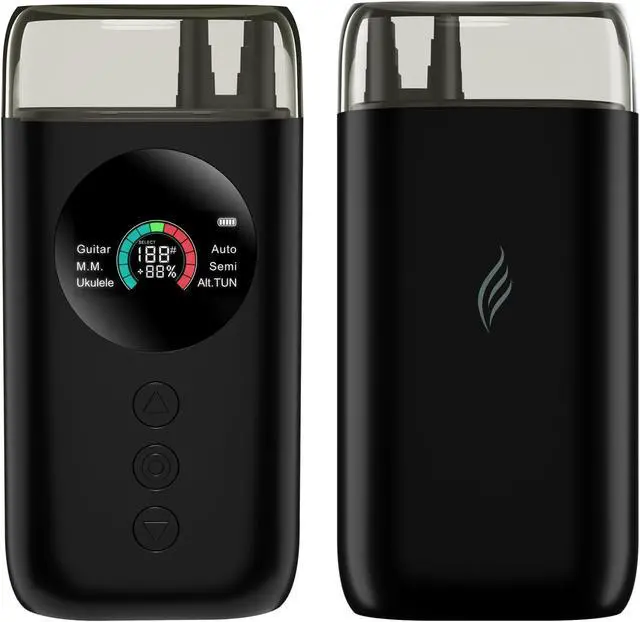 Alt view image 5 of 6 - Smart Automatic Guitar Tuner, Full-color LCD Screen - Metronome & String Winder - For Electric Guitars, Acoustic Guitars, Ukulele, Black