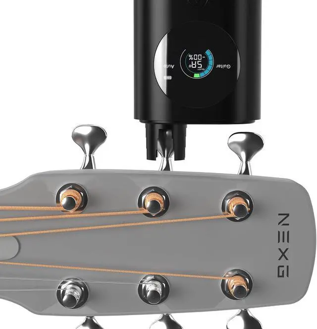 Alt view image 6 of 6 - Smart Automatic Guitar Tuner, Full-color LCD Screen - Metronome & String Winder - For Electric Guitars, Acoustic Guitars, Ukulele, Black