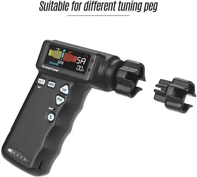 Alt view image 6 of 7 - T2 Smart Guitar Tuner & Automatic Peg String Winder 2-in-1 Multi-functional String Instrument Tool for Guitars/Ukulele/Banjo/Mandolin