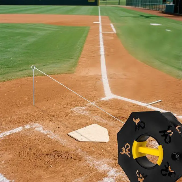 Alt view image 3 of 7 - Sports Standard String Winder, Basketball Court Marking Kit 500' #36 Heavy Nylon String, Baseball field String Storage Reel Winder with Rotating Handle for indoor outdoor Soccer Track Baseball Field