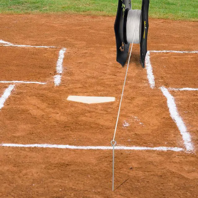 Alt view image 5 of 7 - Sports Standard String Winder, Basketball Court Marking Kit 500' #36 Heavy Nylon String, Baseball field String Storage Reel Winder with Rotating Handle for indoor outdoor Soccer Track Baseball Field