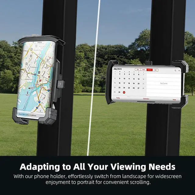 Alt view image 2 of 7 - Golf Cart Magnetic Phone Holder Mount Compatible with EZGO/Club Car/Yamaha Square Tube Frame Golf Cart, Compatible with iPhone/Galaxy/Google Pixel,360°Rotatable, One-Handed Pick & Place