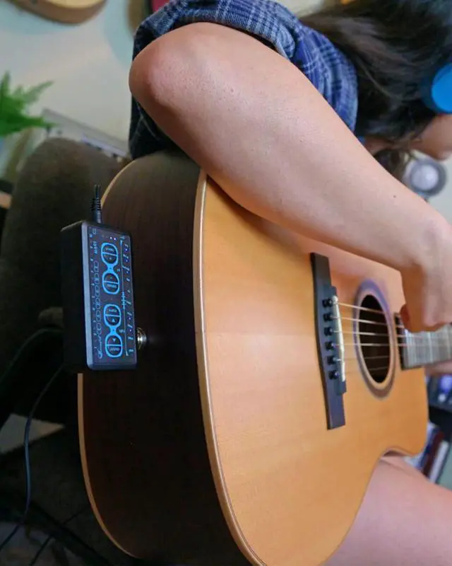 Alt view image 3 of 7 - Passport Guitar Headphone Amplifier HA01 Premium Guitar Amplifier with USB Port Wireless Bluetooth Travel Guitar Amplifier