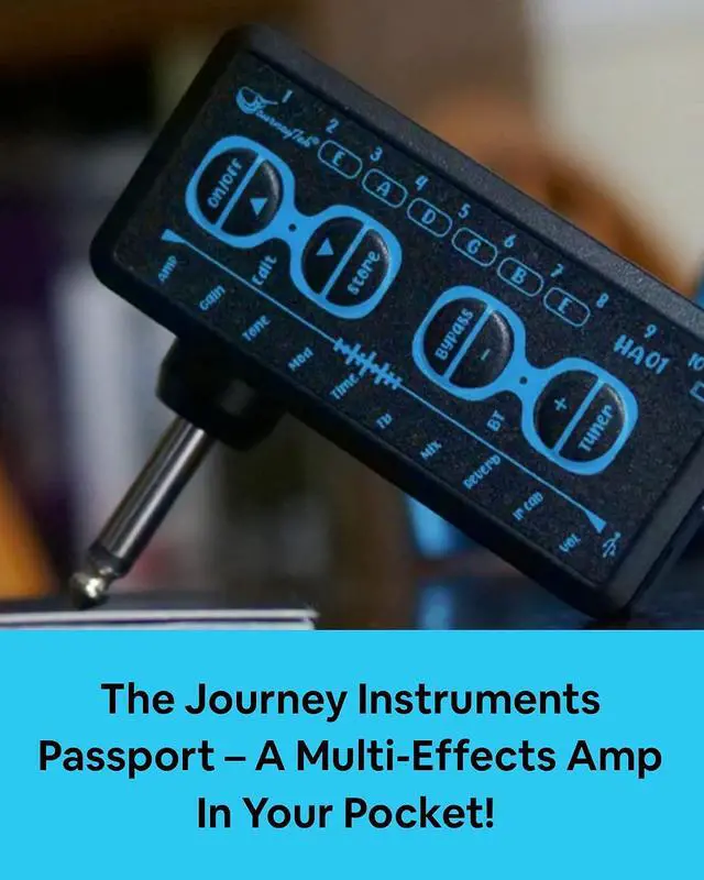Alt view image 7 of 7 - Passport Guitar Headphone Amplifier HA01 Premium Guitar Amplifier with USB Port Wireless Bluetooth Travel Guitar Amplifier