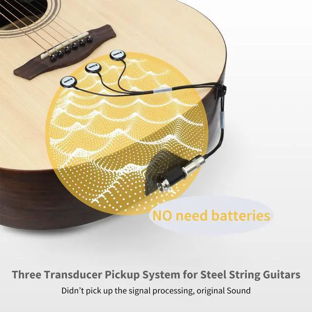 Alt view image 4 of 7 - Acoustic Guitar Pickup, Guitar Pickups Sound Seeker Pure Sound Transducer for Cello Banjo Ukulele Mandolin Guitar Microphone Pickup