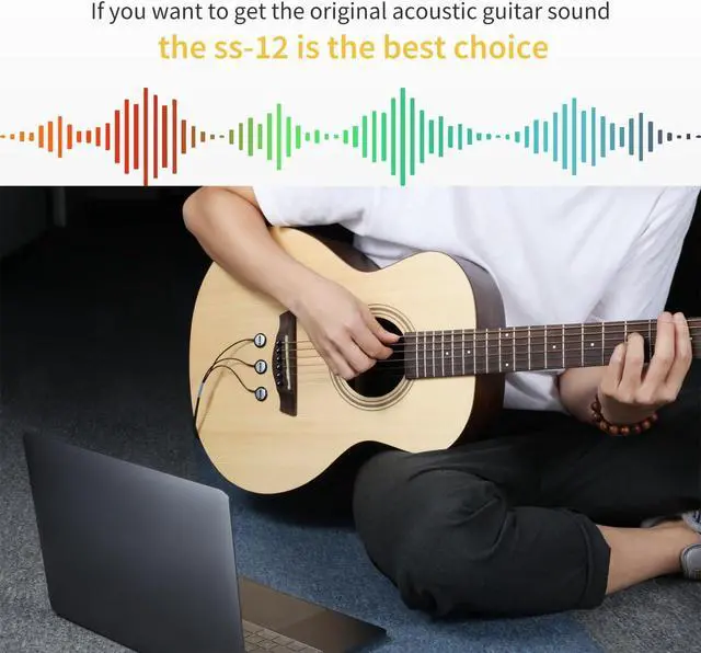 Alt view image 5 of 7 - Acoustic Guitar Pickup, Guitar Pickups Sound Seeker Pure Sound Transducer for Cello Banjo Ukulele Mandolin Guitar Microphone Pickup