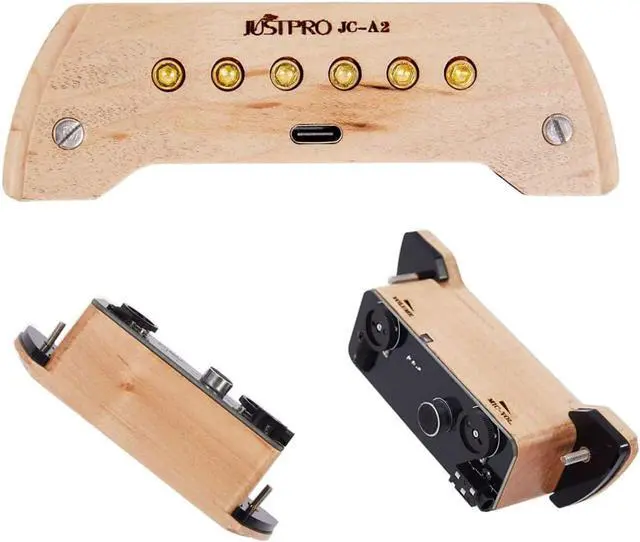 Main image of Acoustic Guitar Pickup, Dual-System and Dual-Coil Active Pickup for Acoustic Guitar, Magnetic Rechargeable Sound-hole Guitar Pickup with Humbucker Microphone Volume Tune