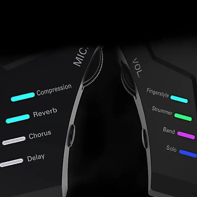 Alt view image 6 of 6 - Wireless Acoustic Guitar Pickup Resonance Preamp Pickup Creative Vibration System Enhance Guitar Timbre Built-in Rechargeable Battery Multiple Effects and Style Pattern