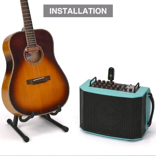Alt view image 6 of 6 - Wireless Acoustic Guitar Pickup Rechargable Magnetic And Microphone Soundhole Pickup For Acoustic Guitar Build-In Volume Control(Wood Grain)