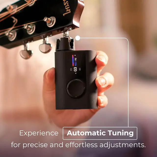 Alt view image 2 of 7 - 3 | Smart Automatic Guitar Tuner, Metronome & String Winder | For Electric Guitars, Acoustic Guitars, 12-String Guitars, Ukulele, Banjo, Mandolin | 150+ Alternate Tunings | For Electric Guitars