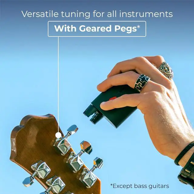 Alt view image 4 of 7 - 3 | Smart Automatic Guitar Tuner, Metronome & String Winder | For Electric Guitars, Acoustic Guitars, 12-String Guitars, Ukulele, Banjo, Mandolin | 150+ Alternate Tunings | For Electric Guitars